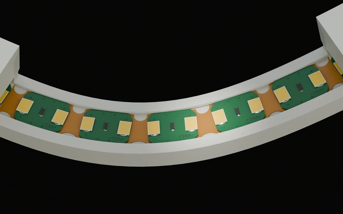Cutaway visualization of the 3D1617 rigid-flex structure