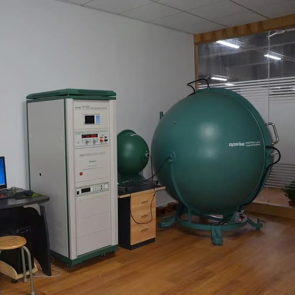 Integrating sphere in the LEDYI photometric lab