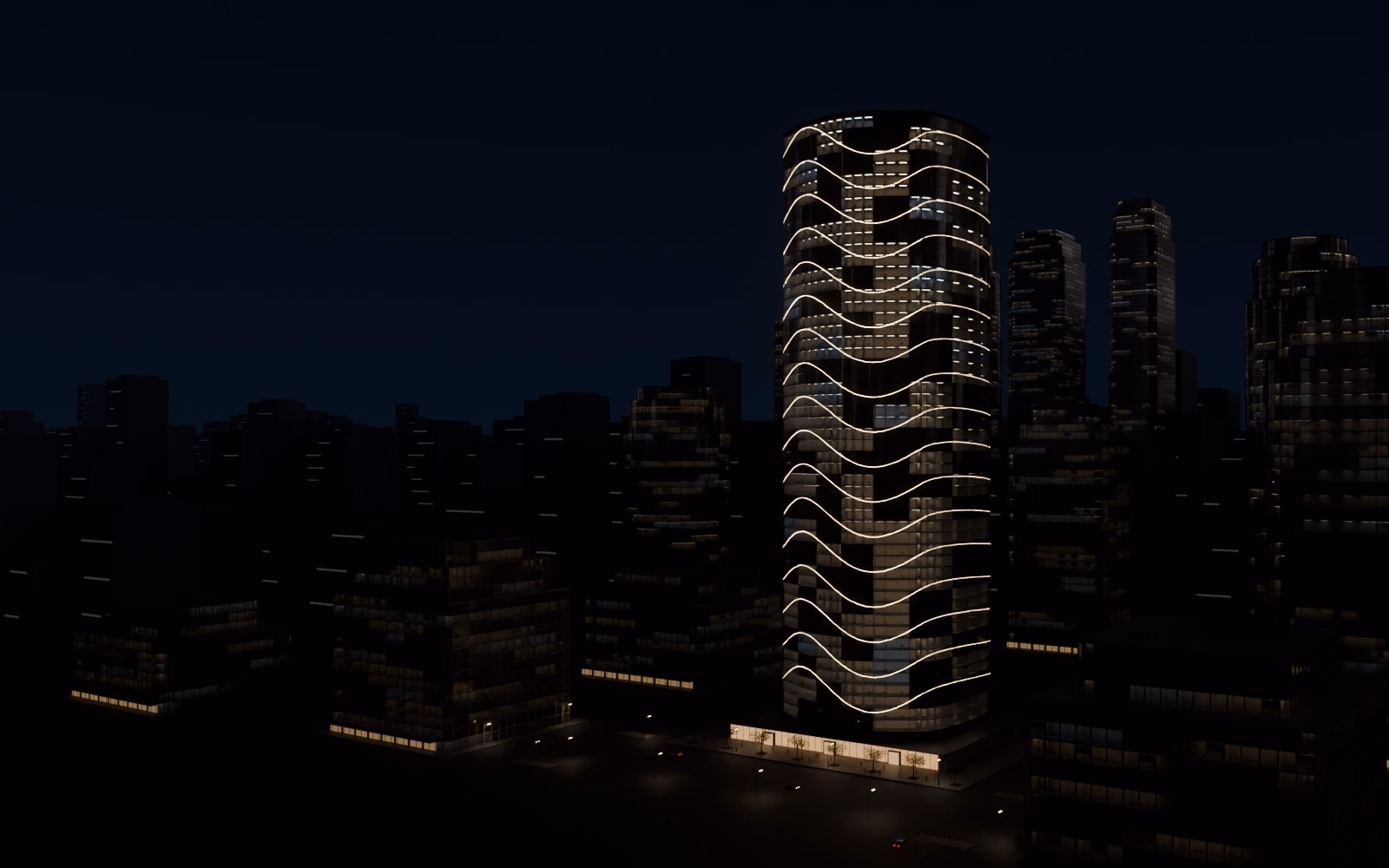 Architectural lighting visual from the new LEDYI website