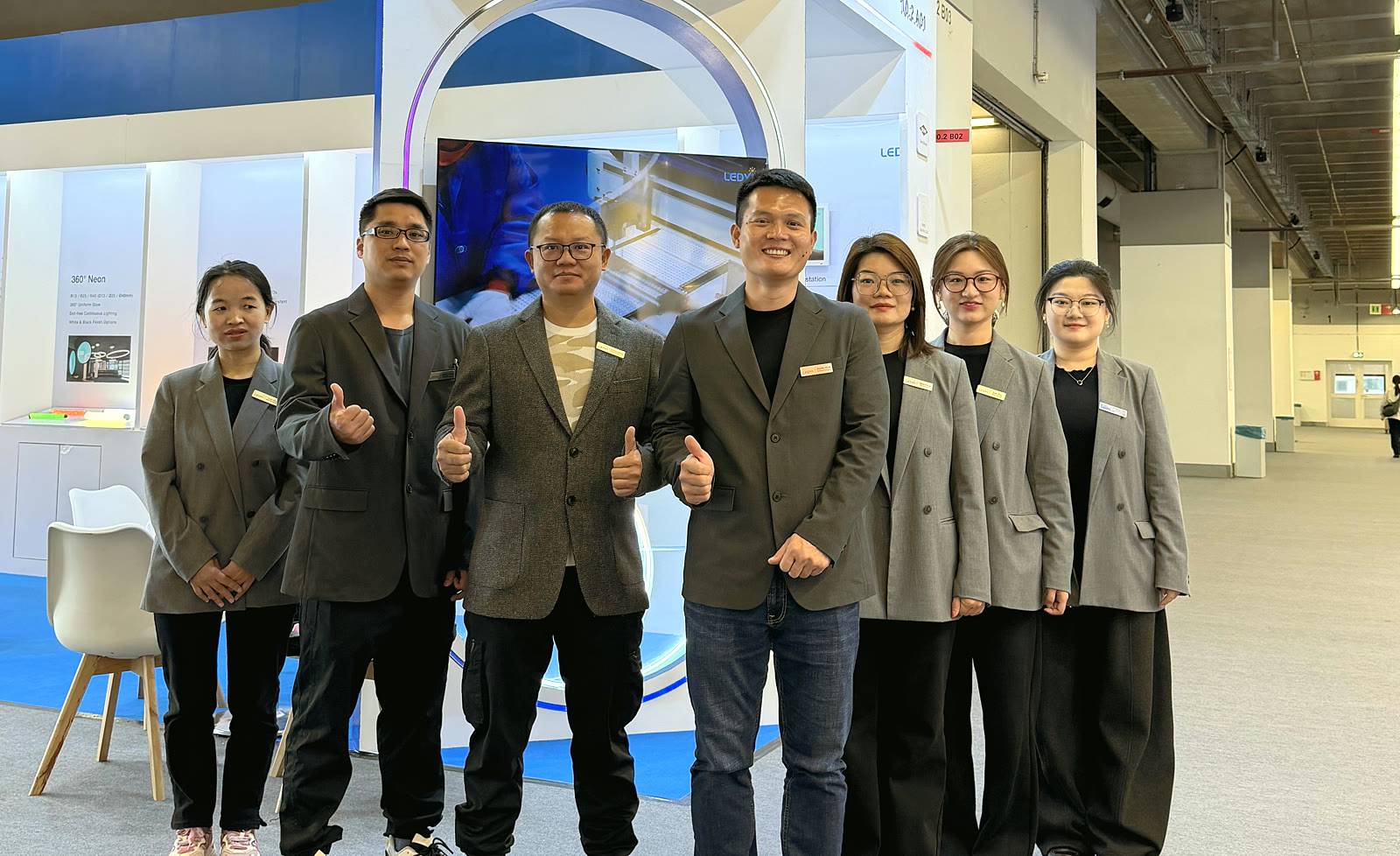 LEDYI sales team at their booth at Light + Building 2026, Frankfurt